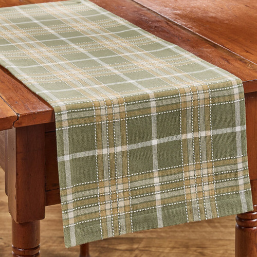 Blossom Grove Woven Plaid Cloth Table Runner, 13" x 36"